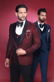 Mens Embroidered Suits